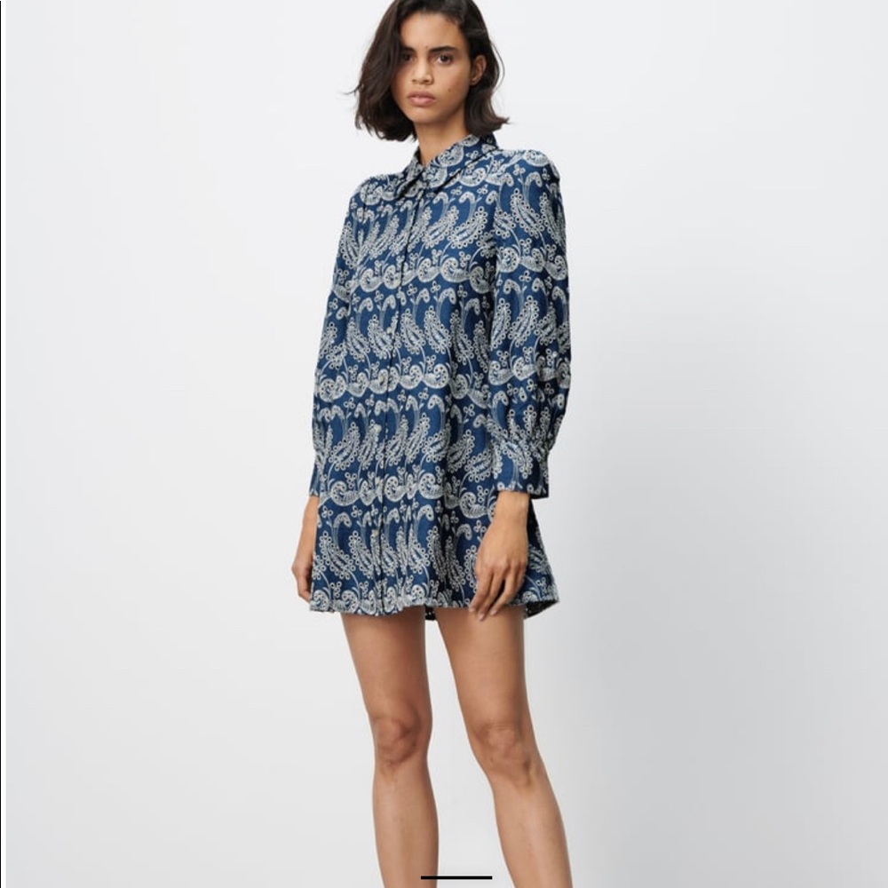 COPY - NWT ZARA Dress With Cutwork Embroidery XS